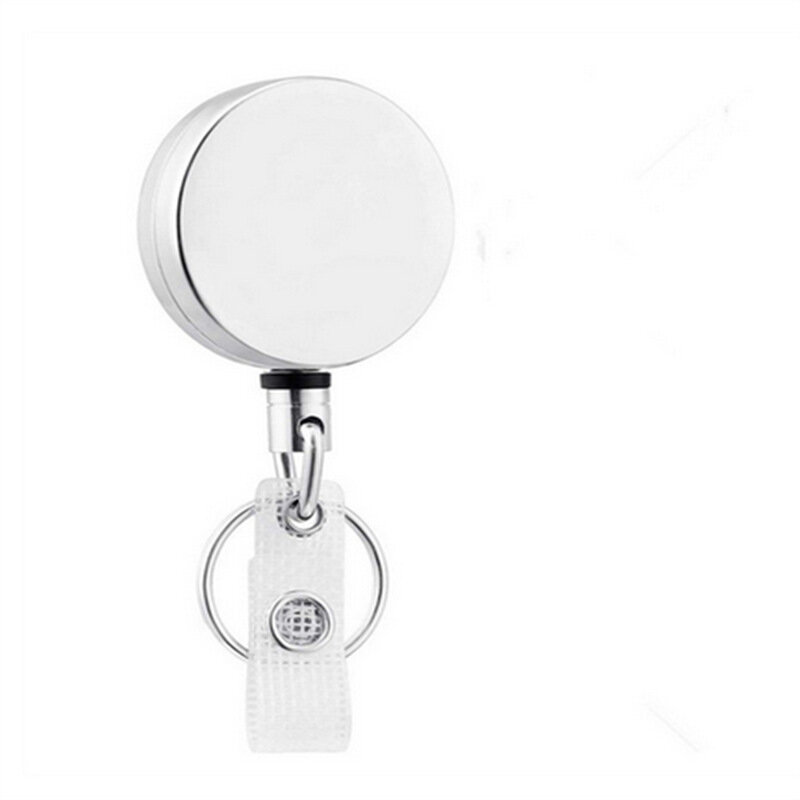 Card Sets Belt Key Ring Metal Retractable Pull Badge Reel ID Lanyard Name Tag Card Badge Holder Reels Recoil Chain Clips