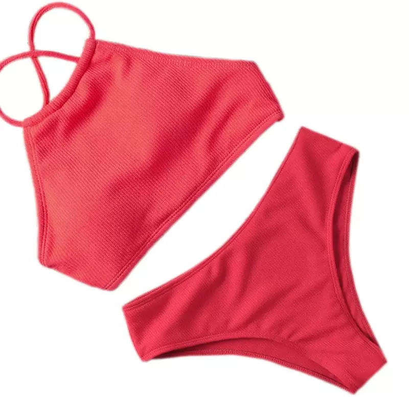 Bikini 2020 Sexy Women Swimwear Bikini Push Up Swimsuit Solid Beachwear Bathing Suit Thong Biquini Bikini Set