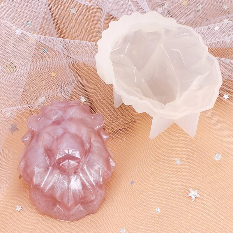 Moldes de resina con forma de cabeza de león 3D, molde de silicona epoxi, joyería DIY, herramientas de decoración de pasteles