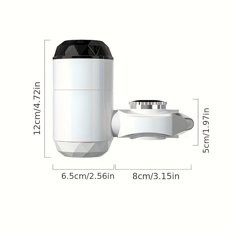 Мгновенный цифровой дисплей Электрический смеситель для кухни и ванной комнаты с быстрым нагревом