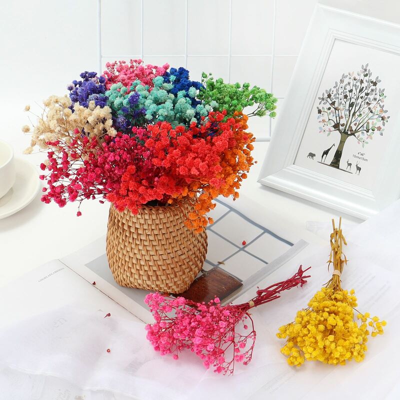 Пучки естественных сушеных цветов, свежий букет для детской фотосъемки, свадебное украшение