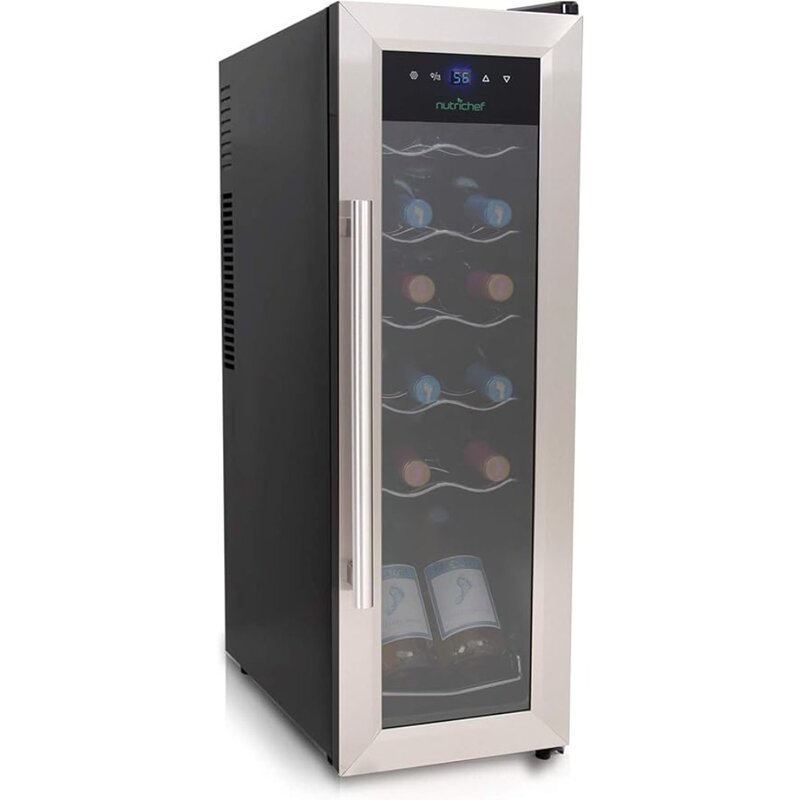 NutriChef-Refrigerador Refrigerador, Refrigerador de bancada, Branco e Vermelho, PKCWC12