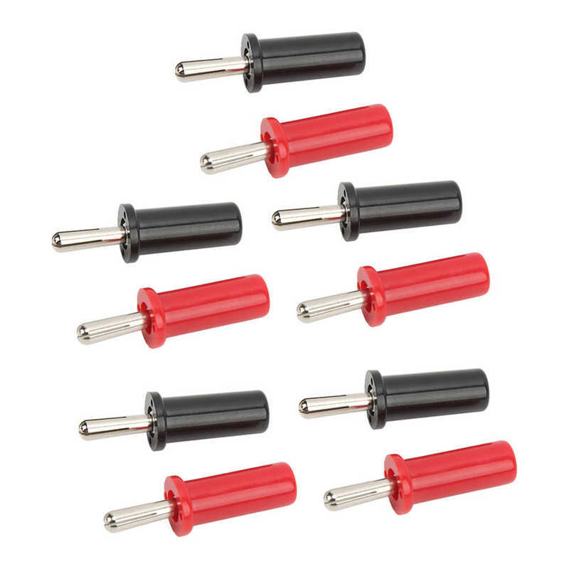 10pcs Speaker Screw Banana Plugs Red Black Gold Plate Banana Adapters For Speaker Cables