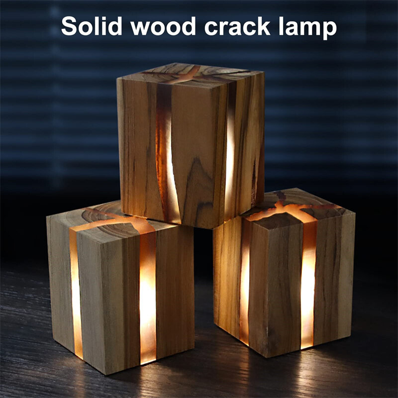 Creative Table Lamp Adjustable Bedside No Glare Decorative Wood Brown Color Led Desk Lamp With USB Charging Night Light