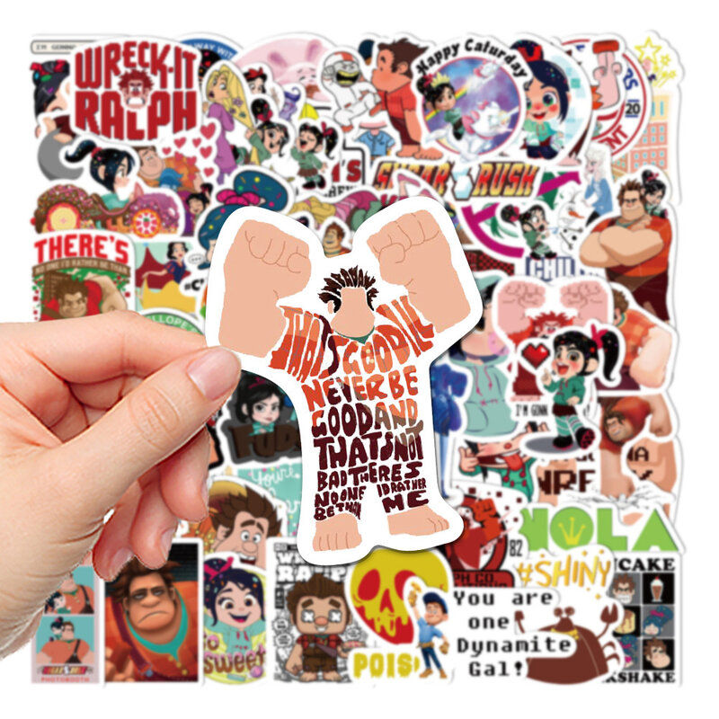 10/30/50pcs Disney Cartoon Ralph break the Internet Stickers Anime Graffiti decalcomanie fai da te Scrapbook Laptop Phone Kids Sticker Toy