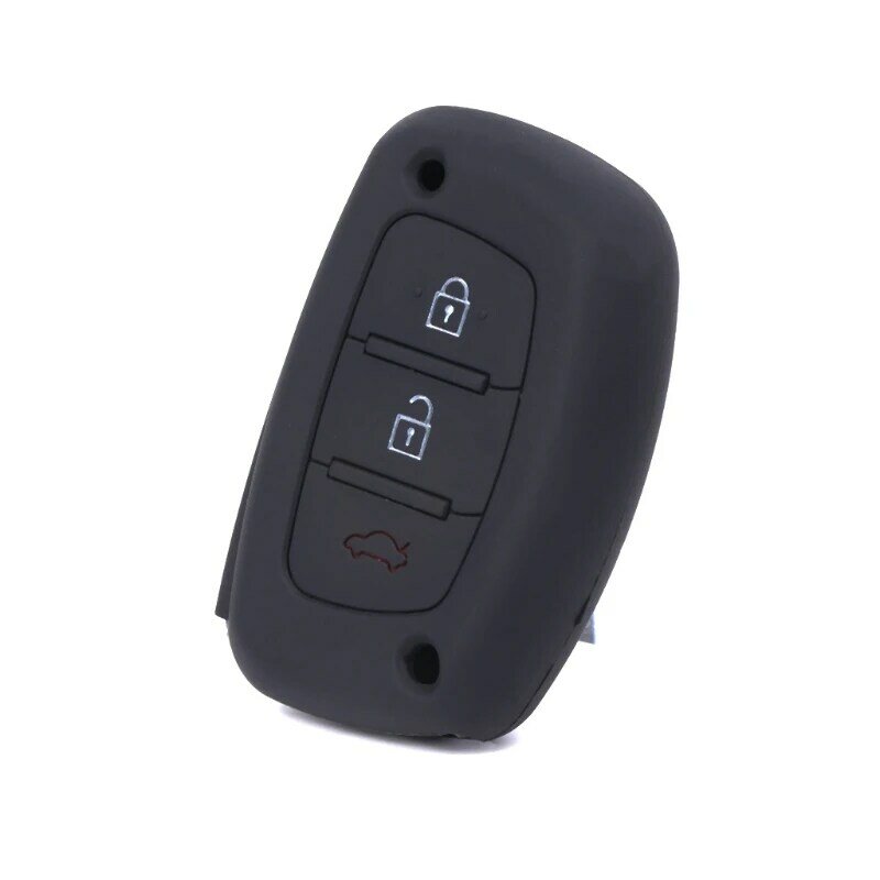 Силиконовый автомобильный ключ для чехла с 3 кнопками для Hyundai IX25 IX35 Creta