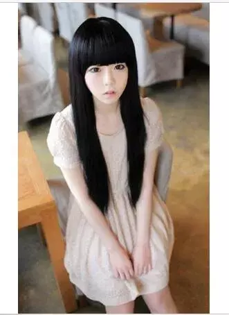 natural style long fashion black straight Hair wig Wigs for women