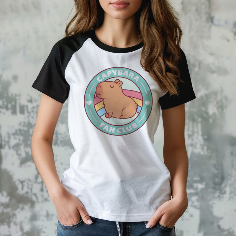 Капибара, женские футболки, забавная футболка, дизайнерская графическая Одежда для девочек