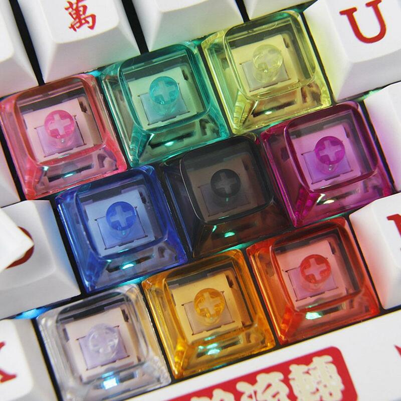 أغطية مفاتيح كمبيوتر شفافة عالية ، ارتفاع XDA 2 ، عمود متقاطع Mx ، أغطية مفاتيح لوحة مفاتيح ميكانيكية ، أغطية مفاتيح بإضاءة خلفية ، ملونة ، بيع بالجملة
