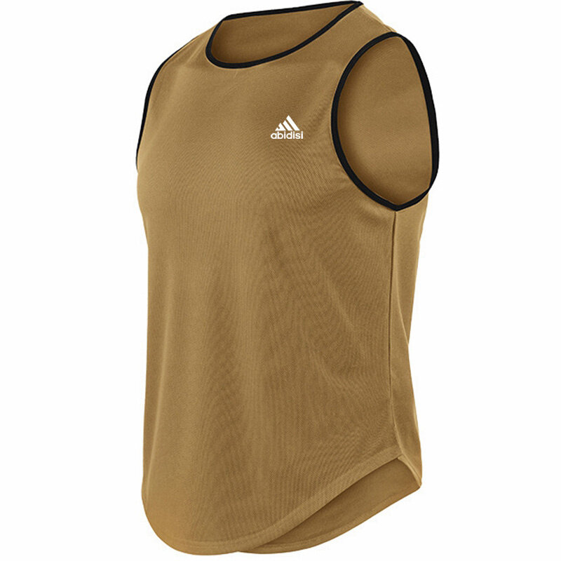 Abidisi-Camiseta sin mangas de malla transpirable para hombre, chaleco deportivo para gimnasio, ropa interior para correr
