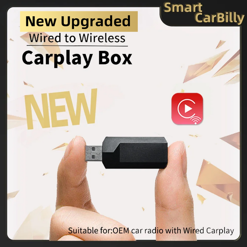 Przewodowy do bezprzewodowego adaptera CarPlay do samochodowe Stereo OEM z wtyczką USB i odtwarzaniem smartlink do automatycznego połączenia z CarPlay