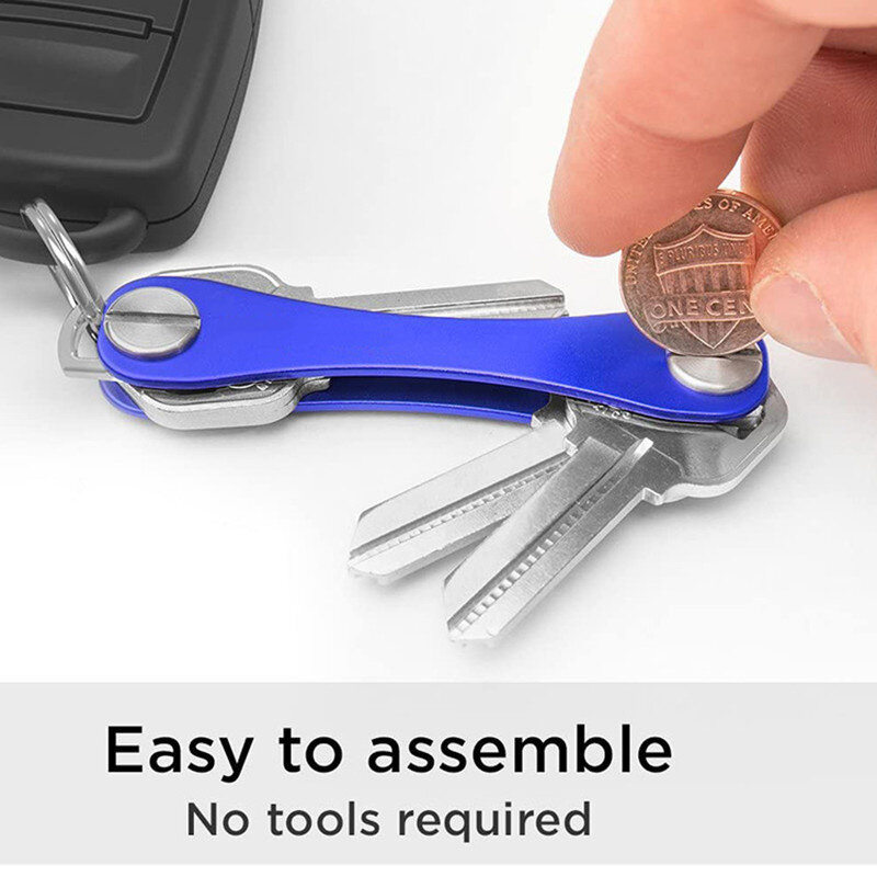 JOWallet-Boîte à clés en métal pour clés intelligentes, stockage à clip compact, porte-clés décoratif extérieur, porte-évaluation