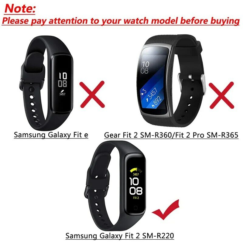 3pcs/lot Silicone Band For Samsung Galaxy Fit 2 SM-R220 Strap Bracelet For Samsung Galaxy Fit 2 SM-R220 Band Wristband Correa
