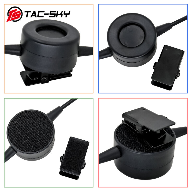 TS TAC-SKY Military Version TCIPTT Adapter for 6 Pin PRC 148 152 Silynx Ptt Compatible with PELTOR COMTAC Original Headphones