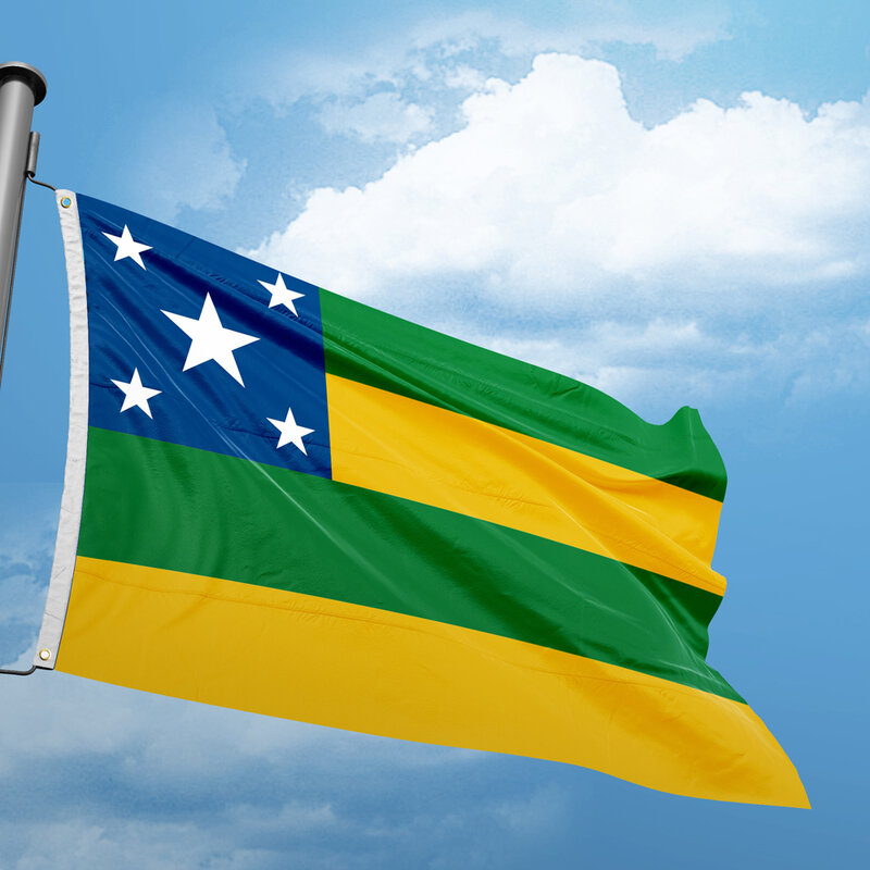 Flag Of Sergipe 3*5FT 90*150CM Brazil State Flags Design Custom  Outdoor Decor Banners  Polyester UV Resistance Double Stitched