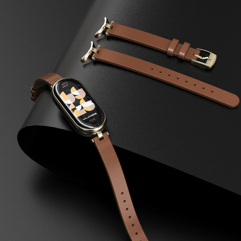 Strap for Mi Band 8 7 Bracelet for Xiaomi Smart Band 8 NFC Global Version Leather Watch Band For Mi 8 Wristband Miband 8 Correa