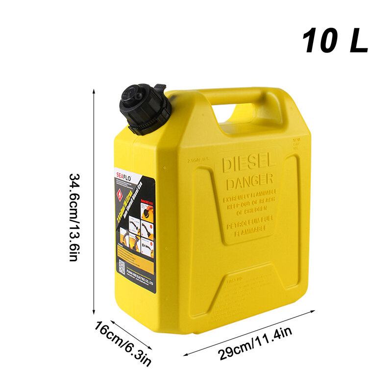 Generic Gases Can 5L/10L 1.3/2.6 Gallon Small Spare Gases Tank For Car Motorcycle Dirt Bike SUV ATV Portable Container Backup