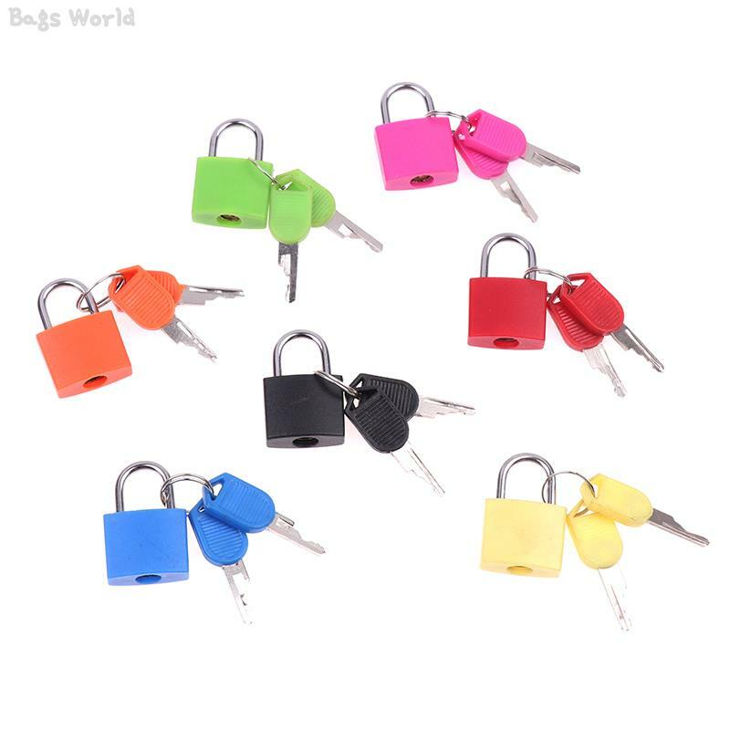 New 1Set Luggage Lock Padlock Color Plastic Shell Zinc Alloy Small Lock Luggage Case Cabinet Lock Student Dormitory Lock