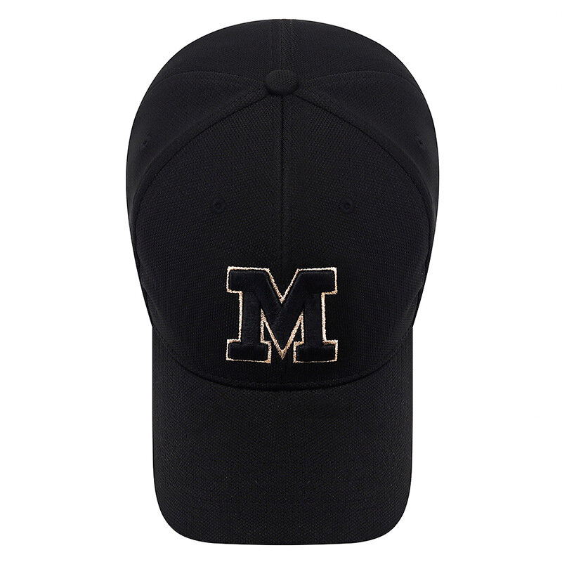Boné de beisebol bordado letra M, chapéu snapback, chapéu de sol esportivo, jardas grandes, 3d, tamanho grande, primavera e outono