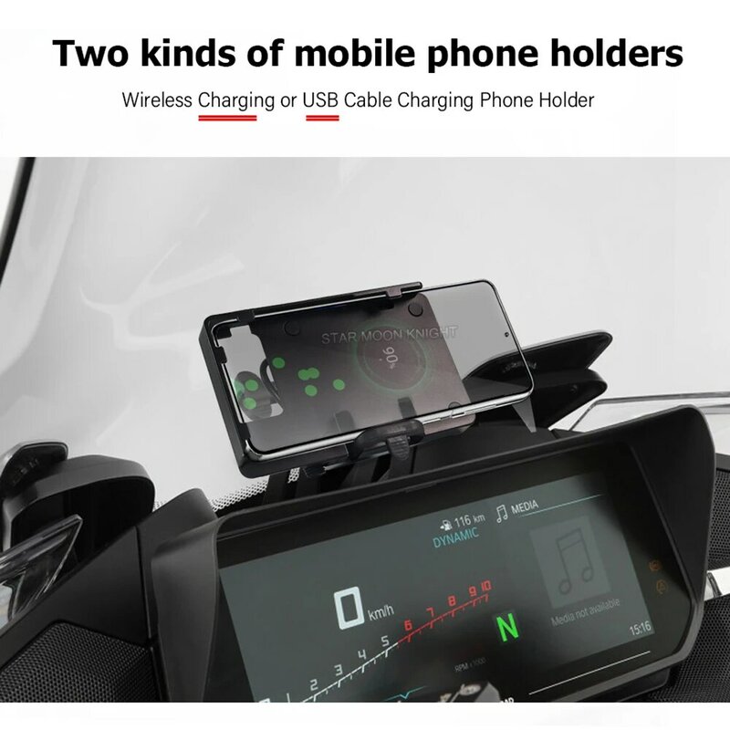 Braket navigasi motor, untuk BMW R 1250 RT R1250RT 2021 2022 2023-braket dudukan GPS perangkat pembawa ponsel pintar pemegang adaptor