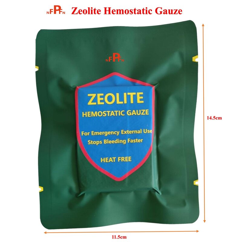 TCCC Tactical Zeolite Hemostatic Gauze Emergency Outdoor Binding Fixed Bandage First Aid Kit Medical Wound Dressing