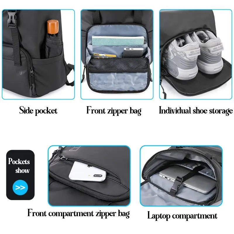 男性と女性のための防水トラベルバックパック,拡張可能なラップトップバッグ,アーバンバックパック,15.6インチ