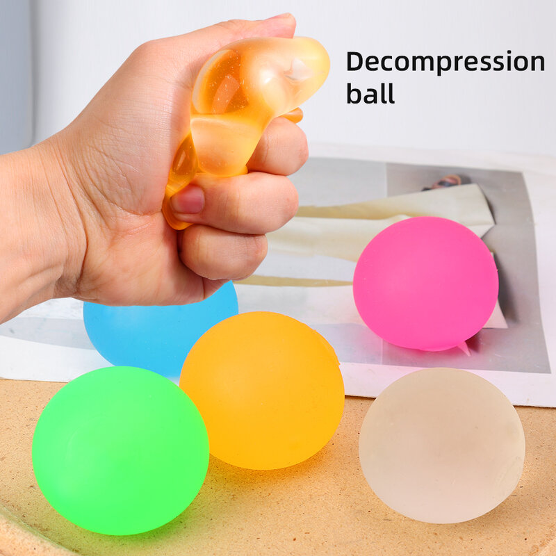 Funny Decompress Toy Boy Creative Flashing In The Dark Decompression Ball Luminous Pinching Music Stress Relief Toys Kids Gifts