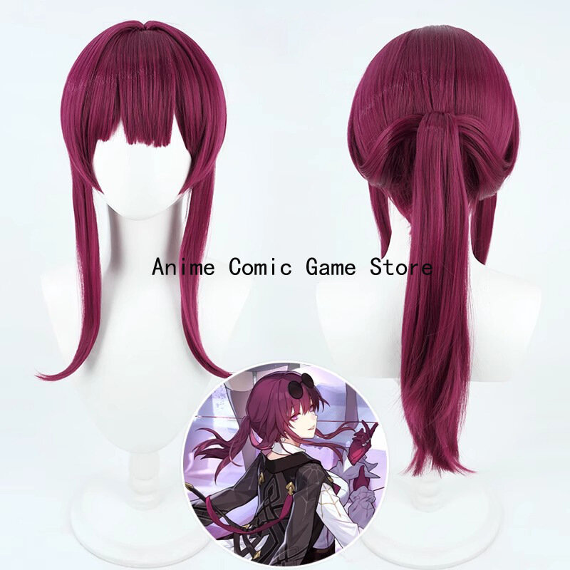Anime Honkai Star Rail Kafka Cosplay Wig High Temperature Silk Rose Inner Mesh Kafka Wigs and Cap