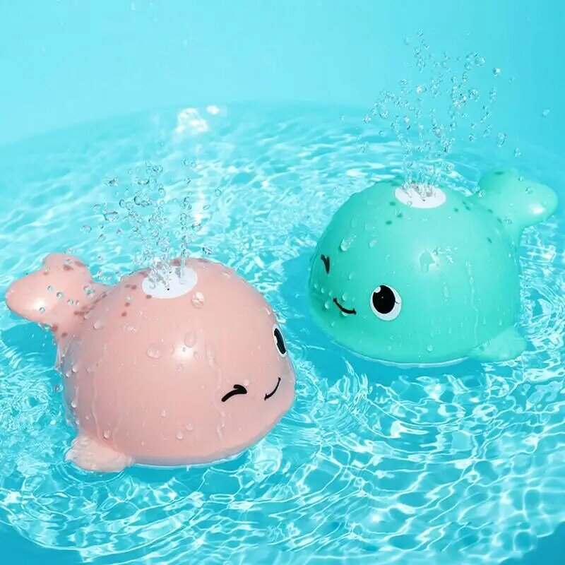 Mainan mandi anak, alat mandi bentuk paus, Sprinkler otomatis induksi kolam renang air luar ruangan