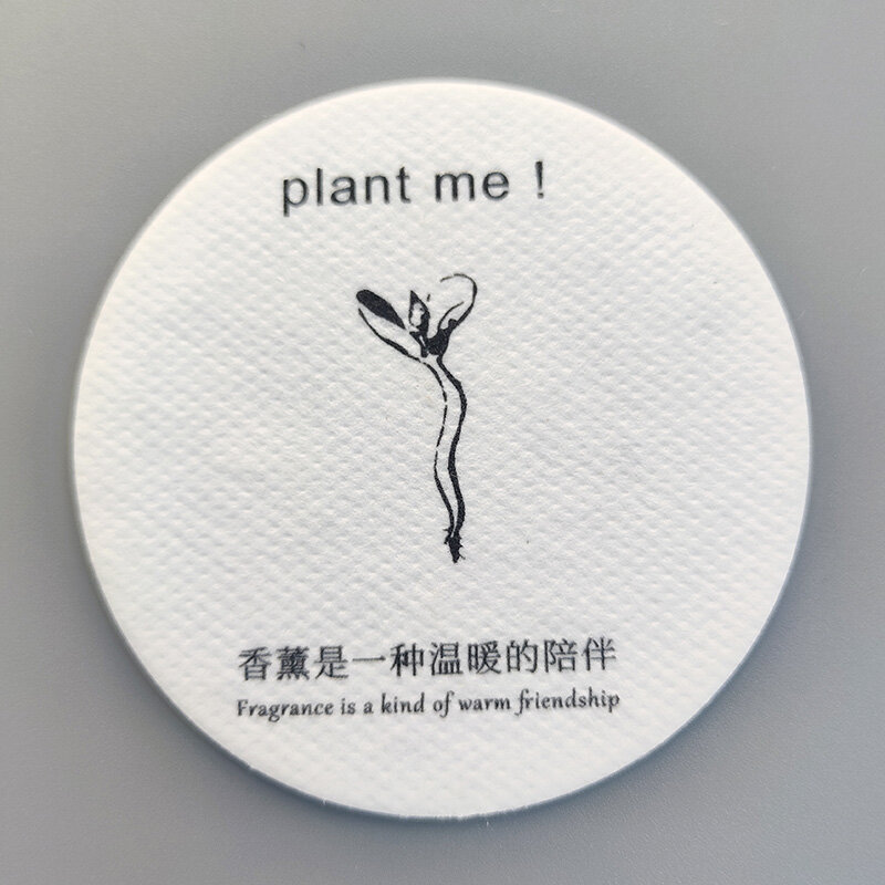 Etiqueta colgante de papel de semillas personalizada, etiquetas oscilantes plantables, tarjeta de papel de impresión con semillas biodegradable, tarjeta de invitación
