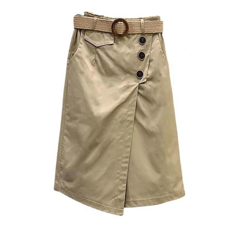 Stylish Skirt with Pockets Stylish High-waist Skirt with Pockets Versatile Summer Fashion for Women Trendy Wide-leg Design High