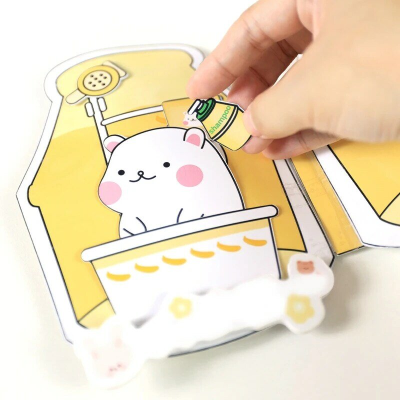 Hamster Banana Milk Quiet Book Reusable Sticker Books DIY Handmade Educational Toy For Kid Decompression Toys