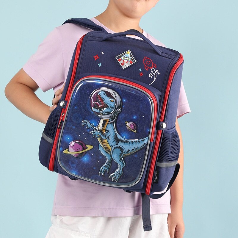 Mochilas escolares grandes para crianças, mochilas de anime 3D para estudantes, unicórnio, dinossauro, grau 1-6, meninas da primária, meninos, transporte da gota, novo