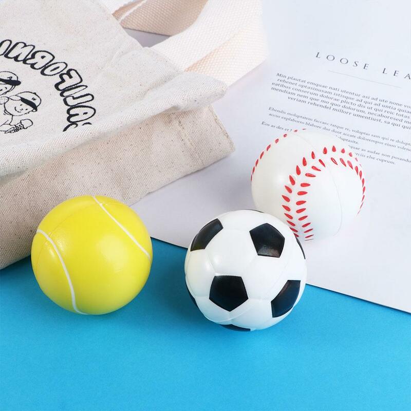 Regalo bambini basket calcio Tennis palline di spugna lento aumento spremere palla a mano giocattoli Antistress palla di gomma schiuma