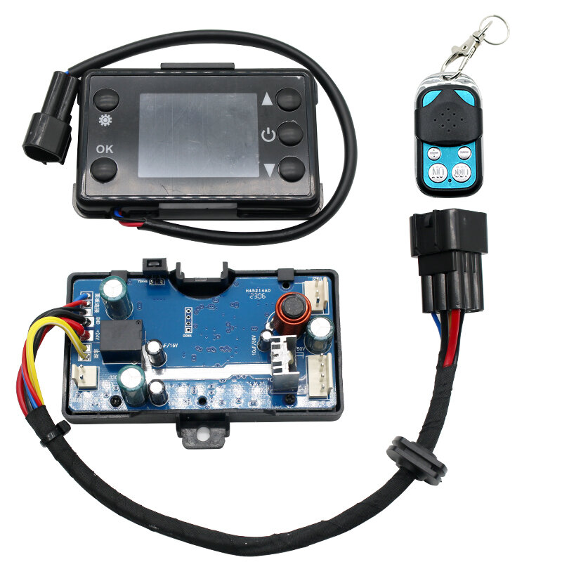 Calentador de aire diésel con interruptor de Monitor LCD, placa base de Control remoto para coche, camión, furgoneta, barco, 12V, 24V, 2kW, 3kW, 5kW, 8kW