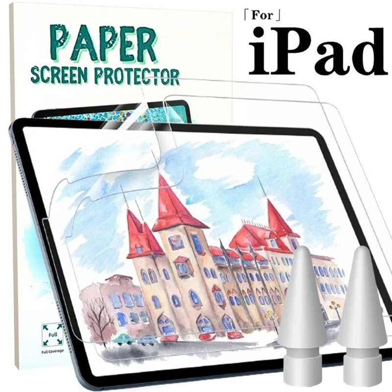 紙のフリムプロテクター,クリアフィルム,iPad Pro 11, 12, 9インチ,アクセサリー,2024