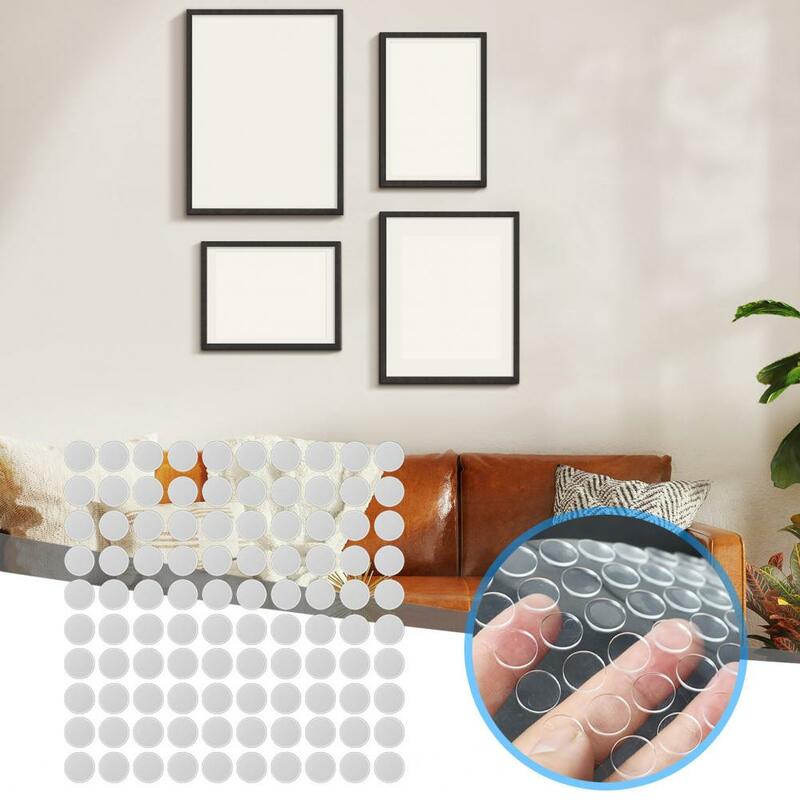 Clean Adhesive Dots 100pcs Double Sided Sticky Dots High Strong Viscosity Removable Adhesive for Diy Projects No Trace Residue