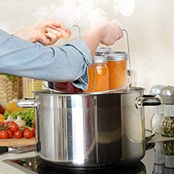 Canning Jar Lifter e Steamer Rack, Funil dobrável, Canning Supplies Kit, 3 pcs