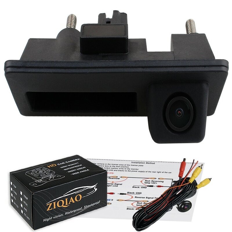 ZIQIAO-Interruptor de manija de maletero, cámara de visión trasera HD LS313 para VW Lavida Touareg Tiguan Golf Polo Passat Jetta Touran Sharan 2009-2016