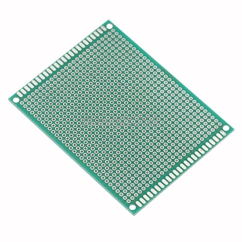 7x9 cm PROTOTYPE PCB 7*9cm panel double coating/tinning PCB Universal Board double Sided PCB 2.54MM board Green