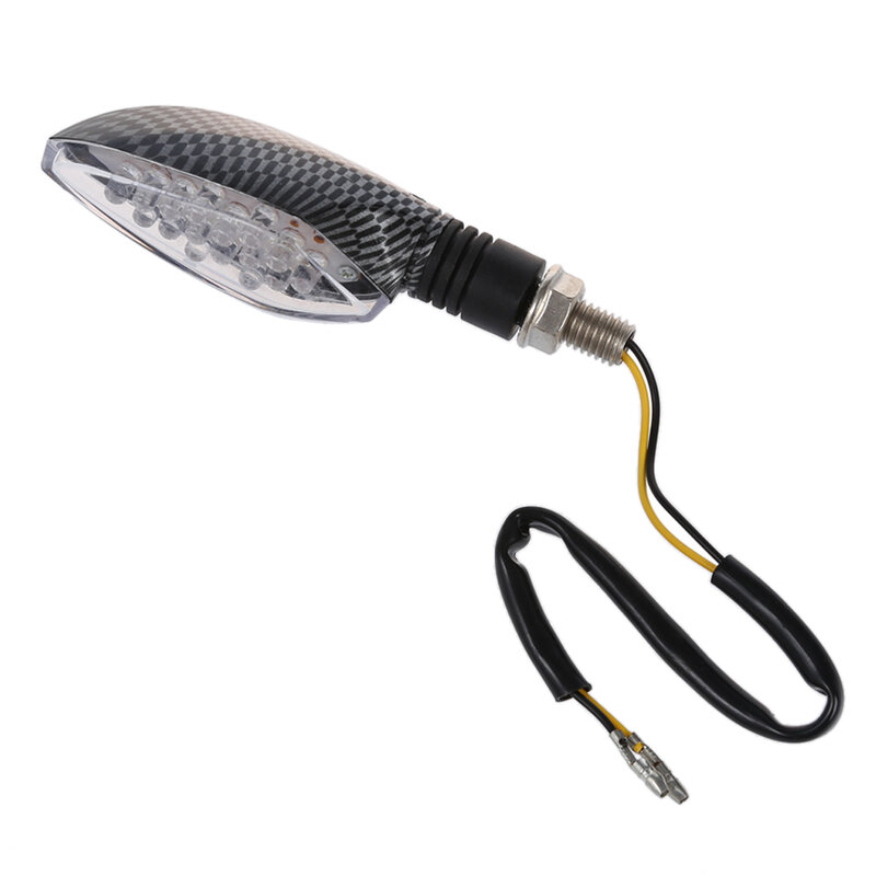 Lampu sein LED sepeda motor, bohlam kuning indikator sinyal belok 12V 2 buah