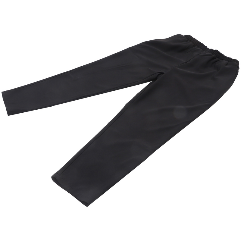 ชุดเชฟสำหรับผู้ชายกางเกงใส่ทำงานทนทานระบายอากาศได้ดีขนาด M (สีดำ)