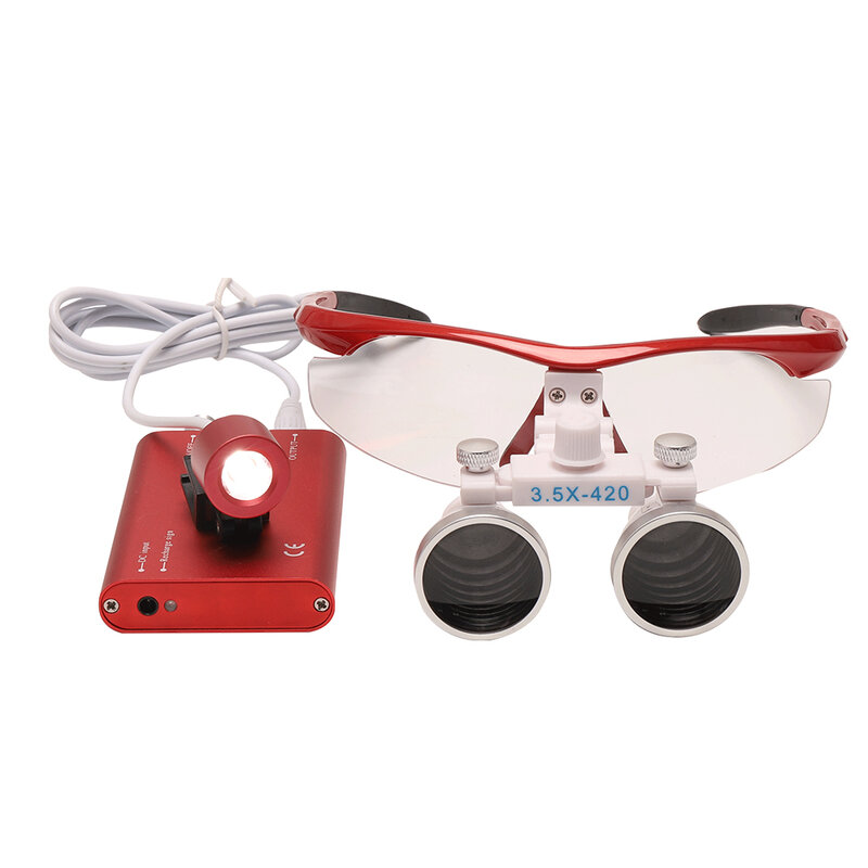 Surgical Loupes 3.5X Magnification Dental LED Head Light Surgical Light Dentistry Surgery