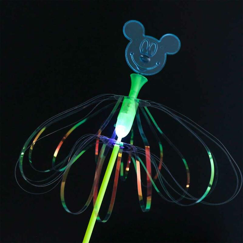 Kij rekwizyty do przebrania na imprezę dzieci świetlisty kij zabawka tęcza magiczny kij LED magiczna wróżka Stick magiczna pałeczka fluorescencyjna