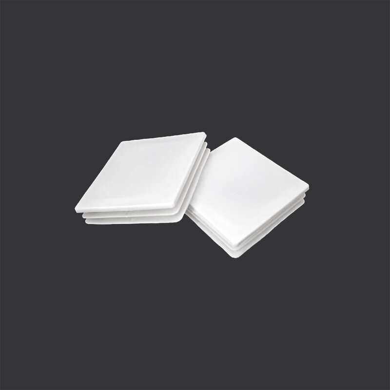 Hitam putih 100*100 plastik persegi steker baja nirkarat pipa furnitur, meja dan kursi steker persegi