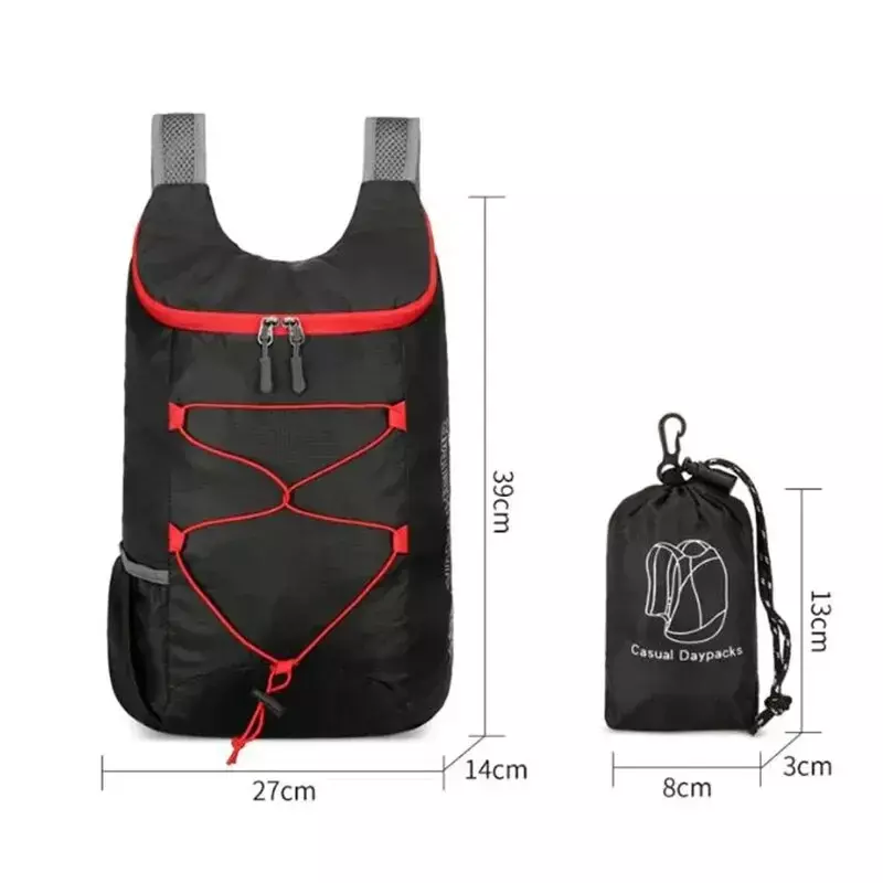 Multifunktion aler Outdoor-Klapp rucksack High Density leichte wasserdichte Sporttasche aus Nylon gewebe für Camping-Wander reisen