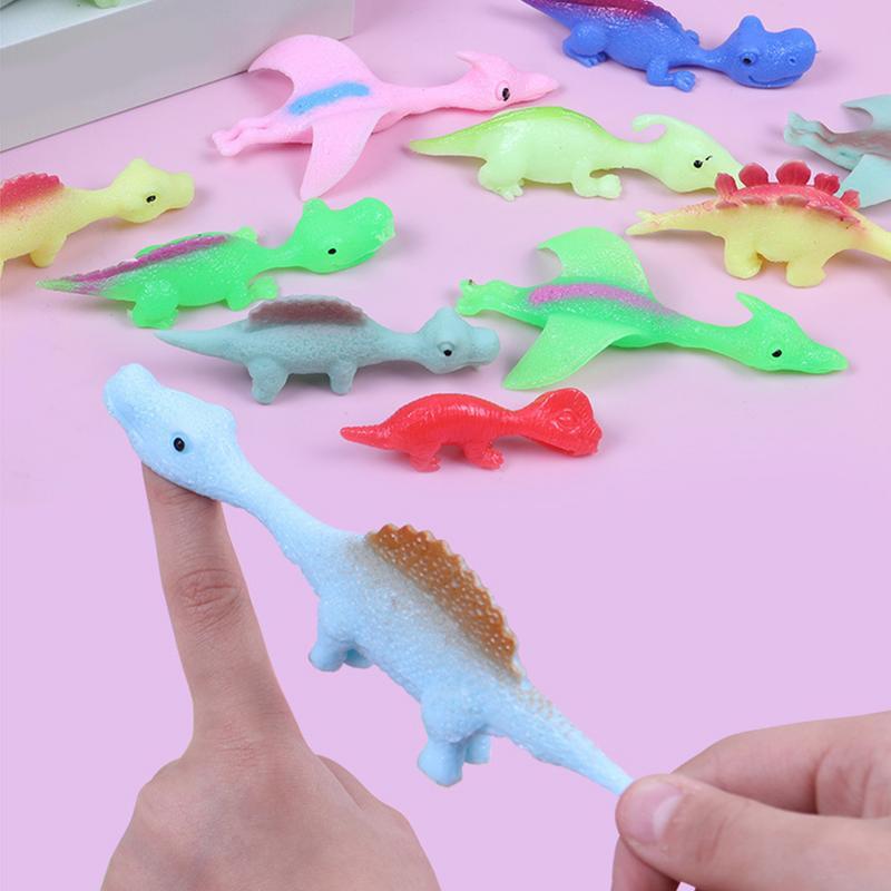 Dinosauro appiccicoso fionda simulazione animale giocattolo novità creativo divertente Vintage elastico dinosauro volante per animale Goodie Bag