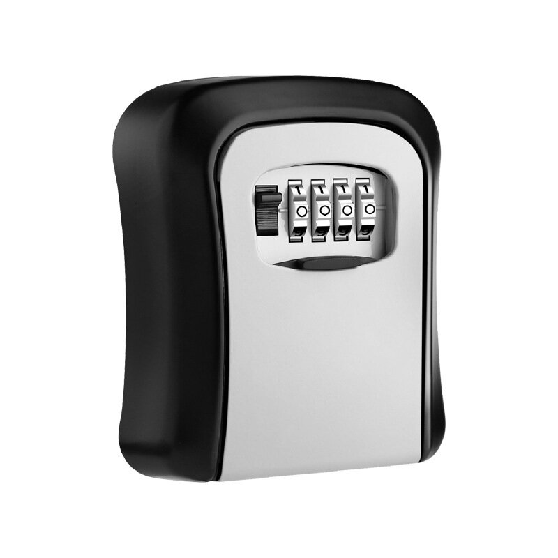 Caja de cerradura de llave de combinación de 4 dígitos, caja de cerradura de llave de aleación impermeable, antirrobo, segura y duradera, puede almacenar tarjeta de control de acceso de llave