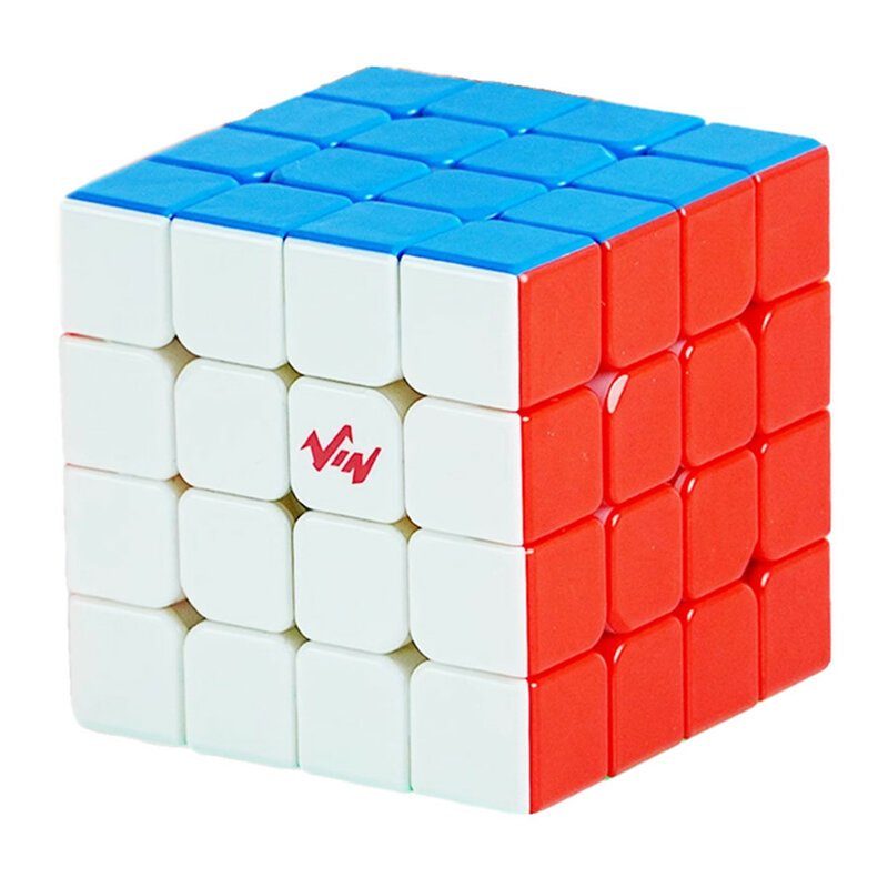 Vin Cube mainan sihir tanpa stiker UV, kubus magnetik 4x4x4 untuk anak-anak mainan profesional kubus Puzzle Cubo Magico