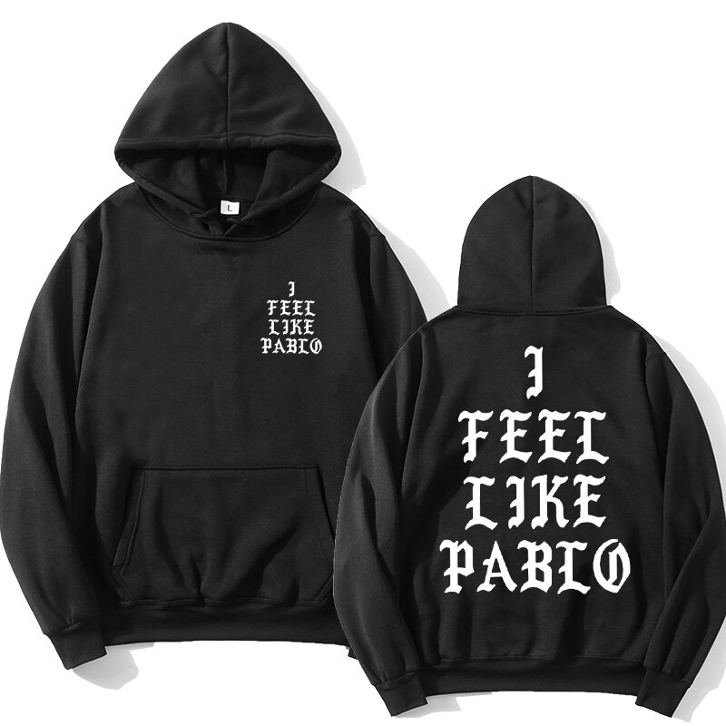 Sweter obral besar pria Hoodie Hip Hop pakaian jalanan bertudung Pablo Hoodie Saint Pablo Tour Kanye West Hoodie
